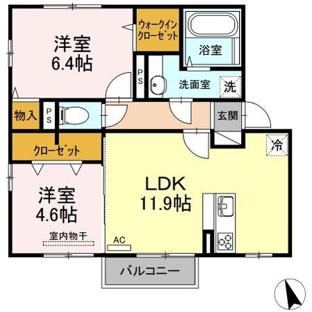 中津駅 徒歩30分 2階の物件間取画像